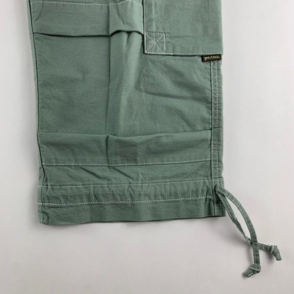 Prana Sage Stretch Canvas Cargo Capri Pant M New - Picture 3 of 8